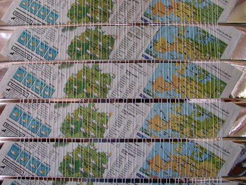 Zeitungsgewebe Detail